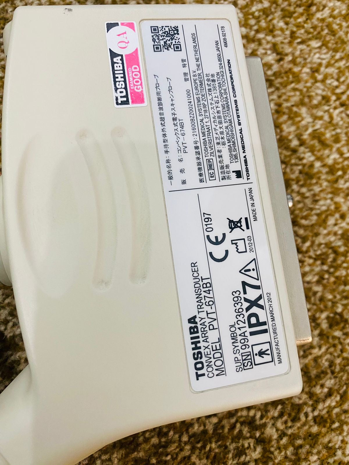 P..Toshiba PVT-674BT semi Convex Probe