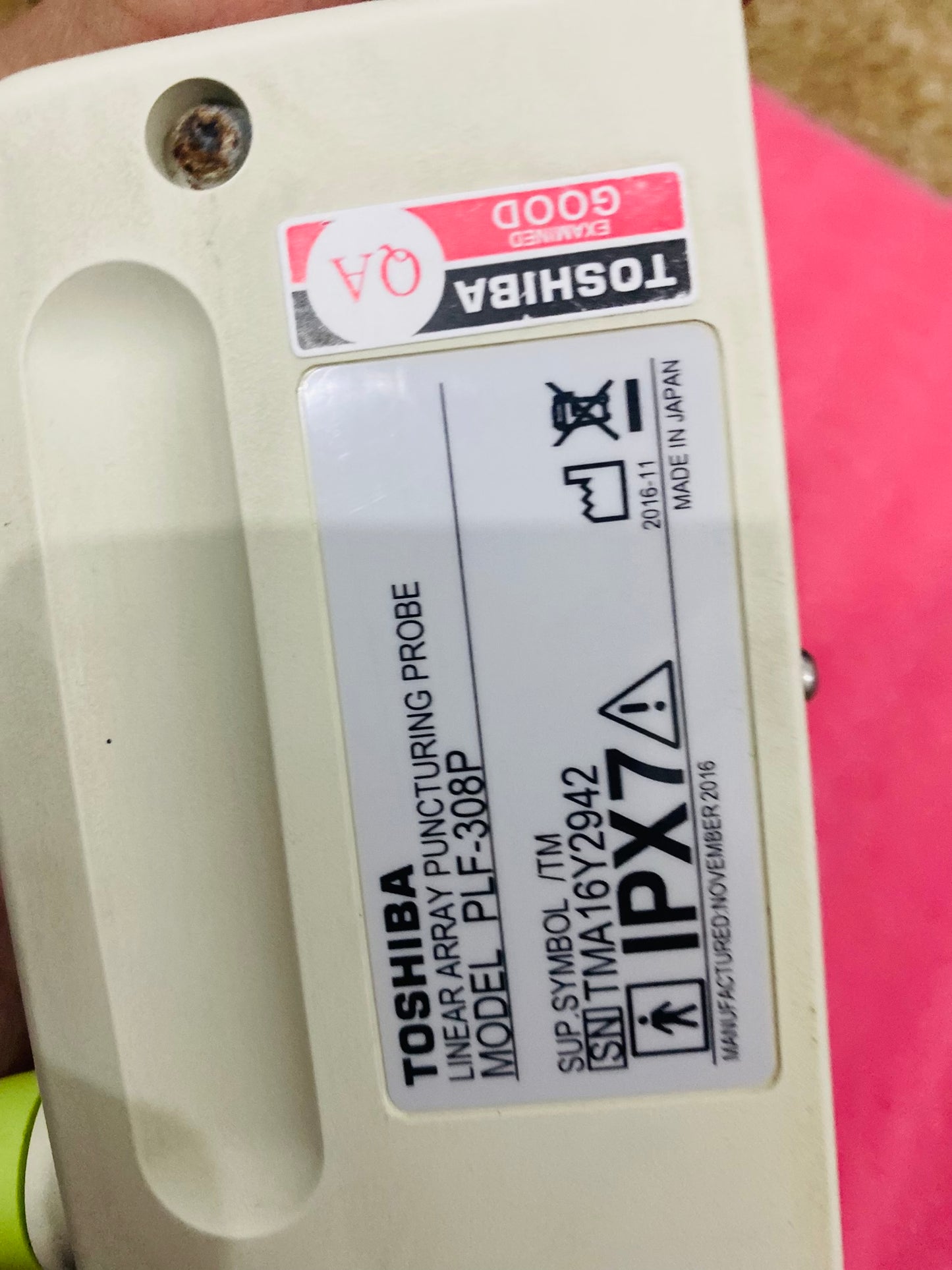 ..Toshiba Nimeo PLF-308P linear array probe UC dxb