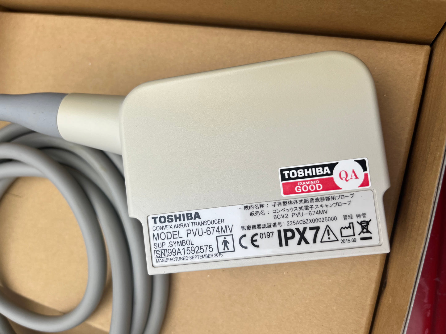 TOSHIBA PVU-674MV / 8CV2
CURVED PROBE