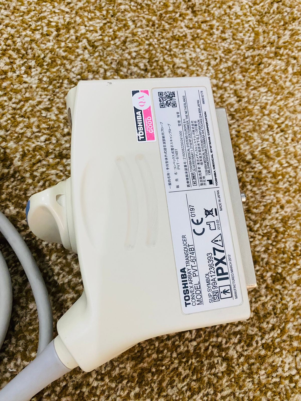 P..Toshiba PVT-674BT semi Convex Probe