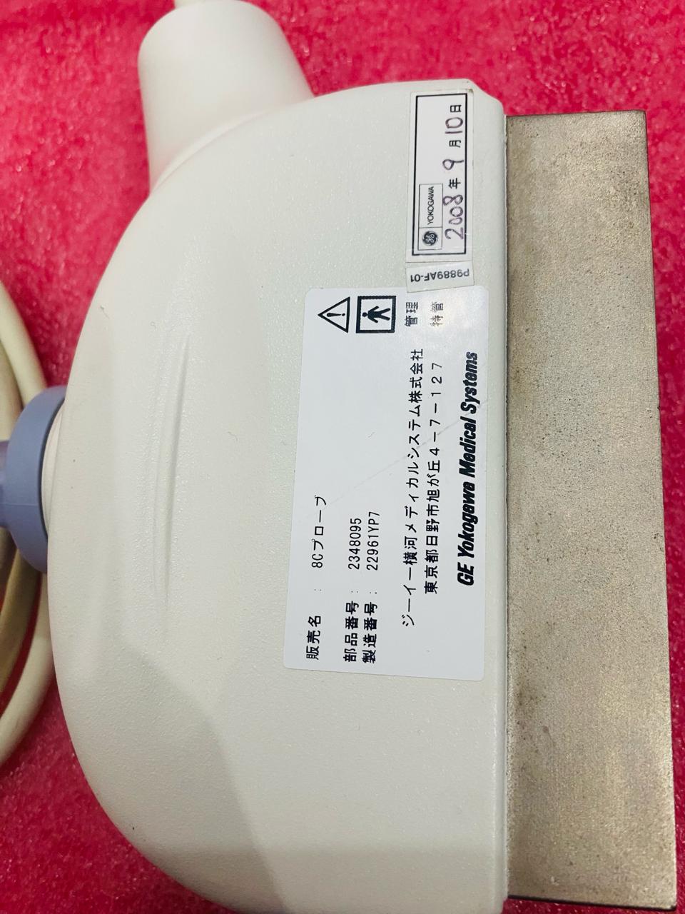 ..GE 8C micro convex array ultrasound transducer. Checked