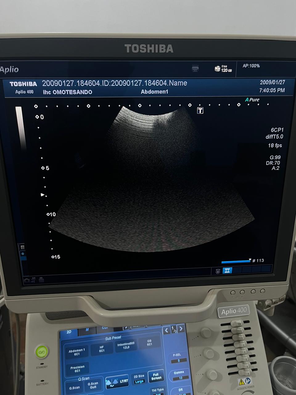 Z..Toshiba PVT-350BTP curved array probe checked DXB