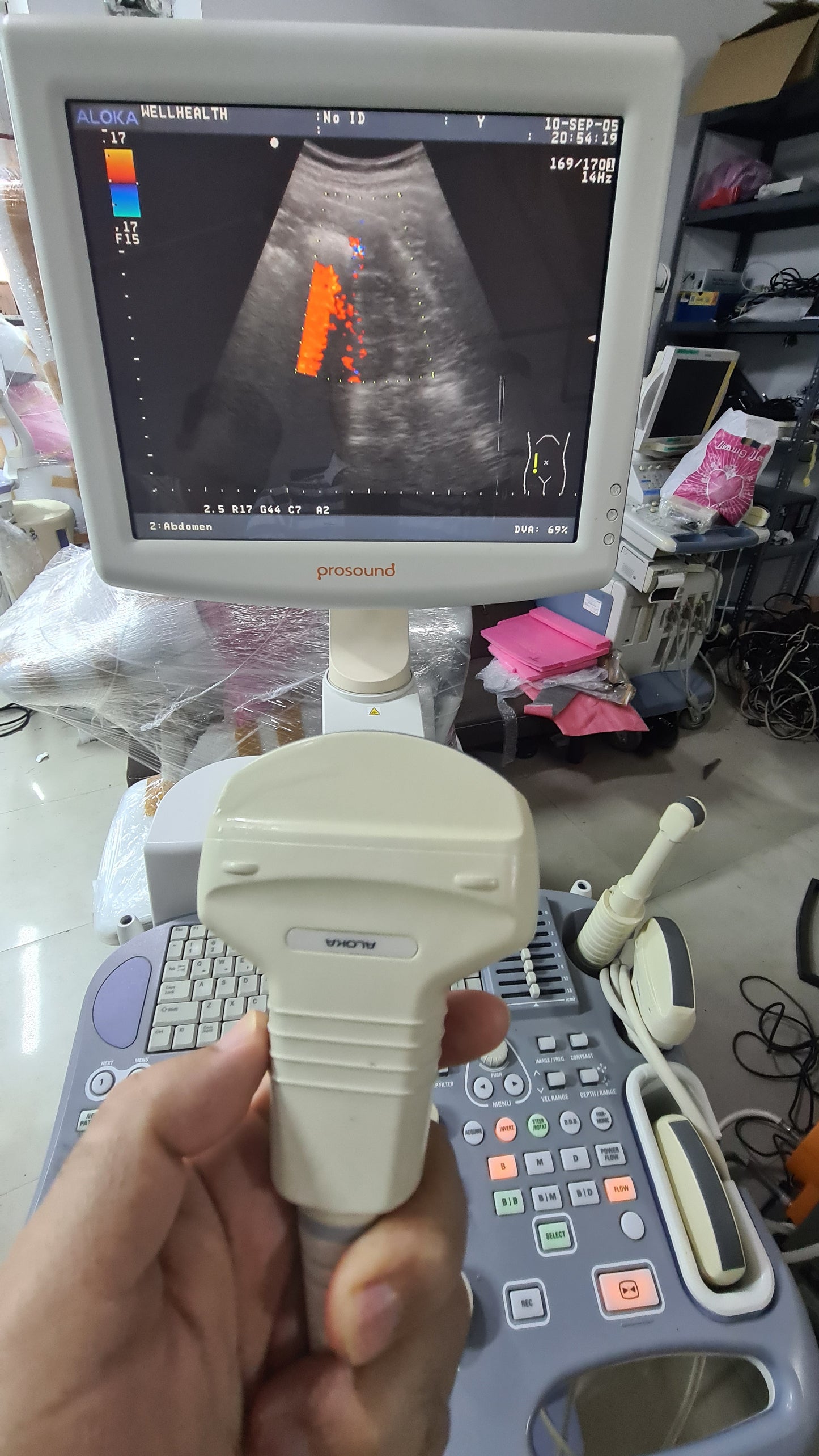 Z..Aloka UST-9123 Convex Probe checked SN V0002986 dxb