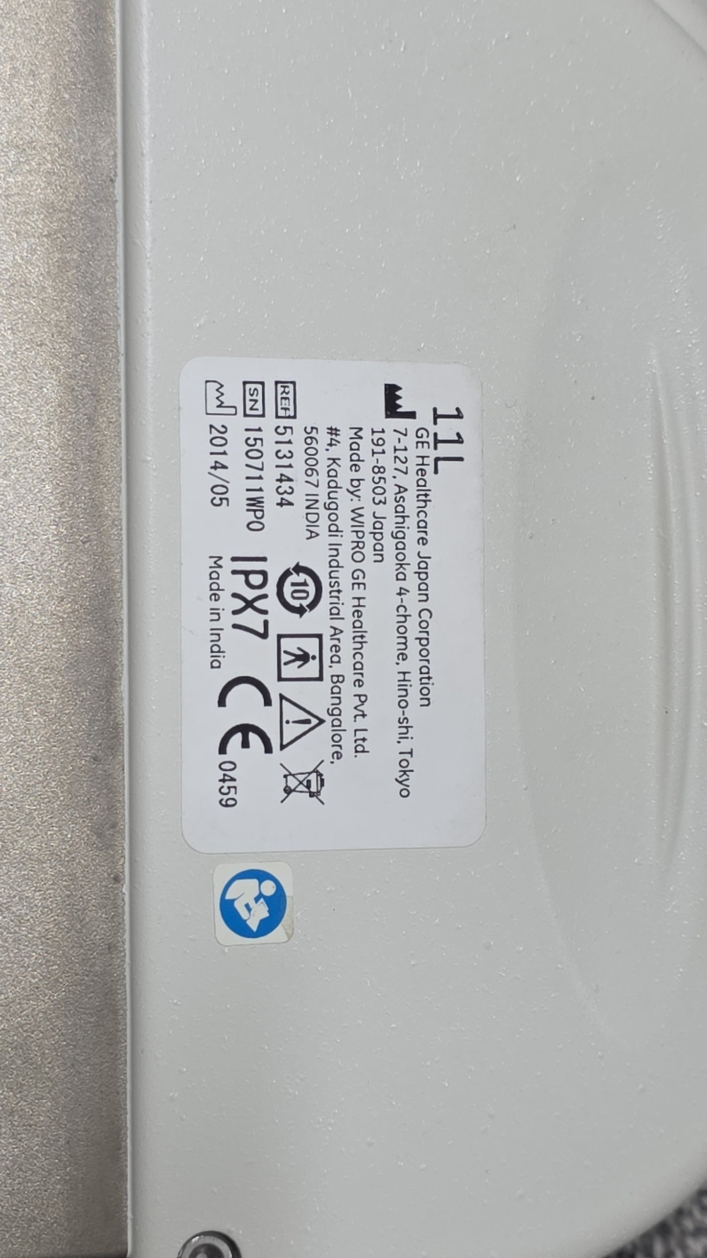 GE 11L Linear probe for logiq p5,p6 mfg: 2014