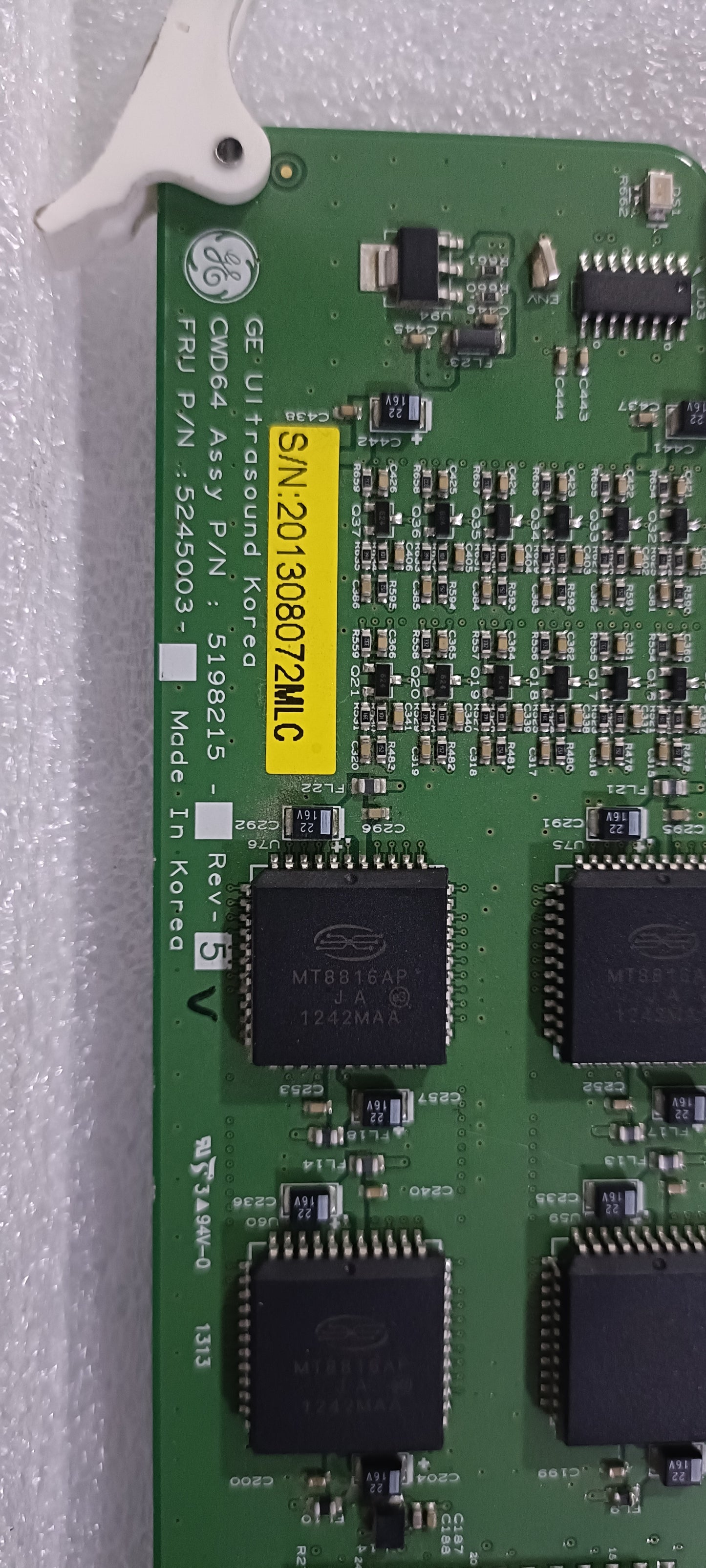 CW board of GE logiq p6 S. NO. 201308072 MLC CHECKED DXB