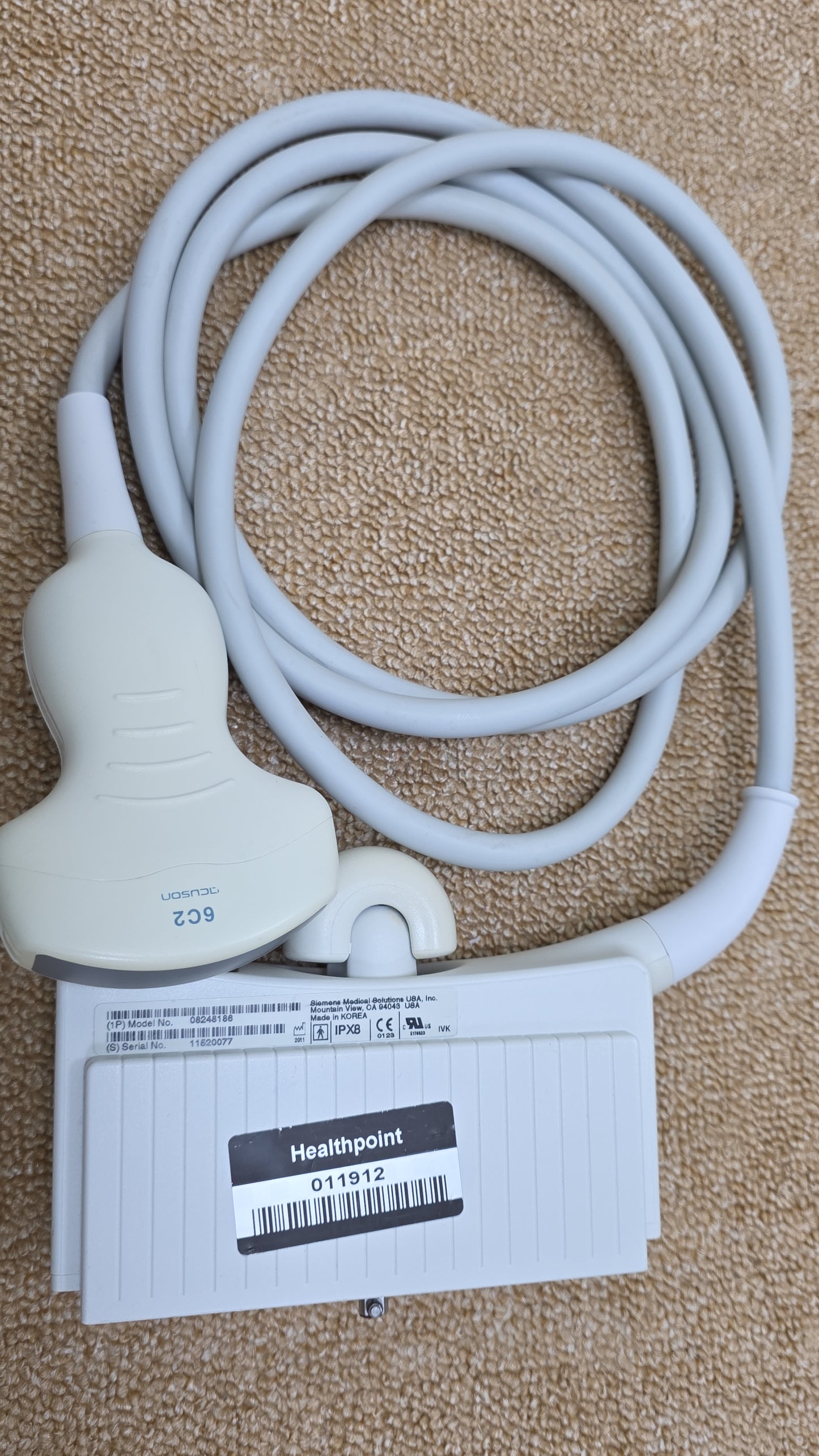 Siemens Acuson 6C2 Ultrasound Probe MFg: 2011 DXB checked ok