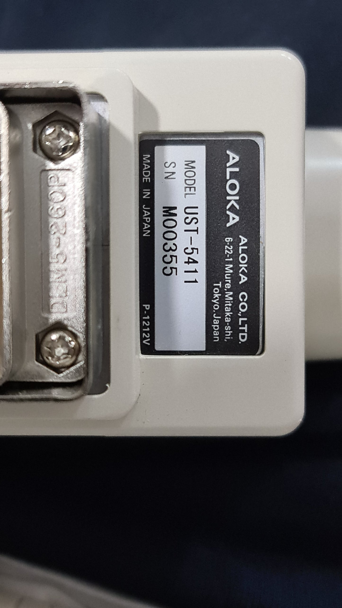 Aloka UST-5411 PROB L SN. M00355 checked