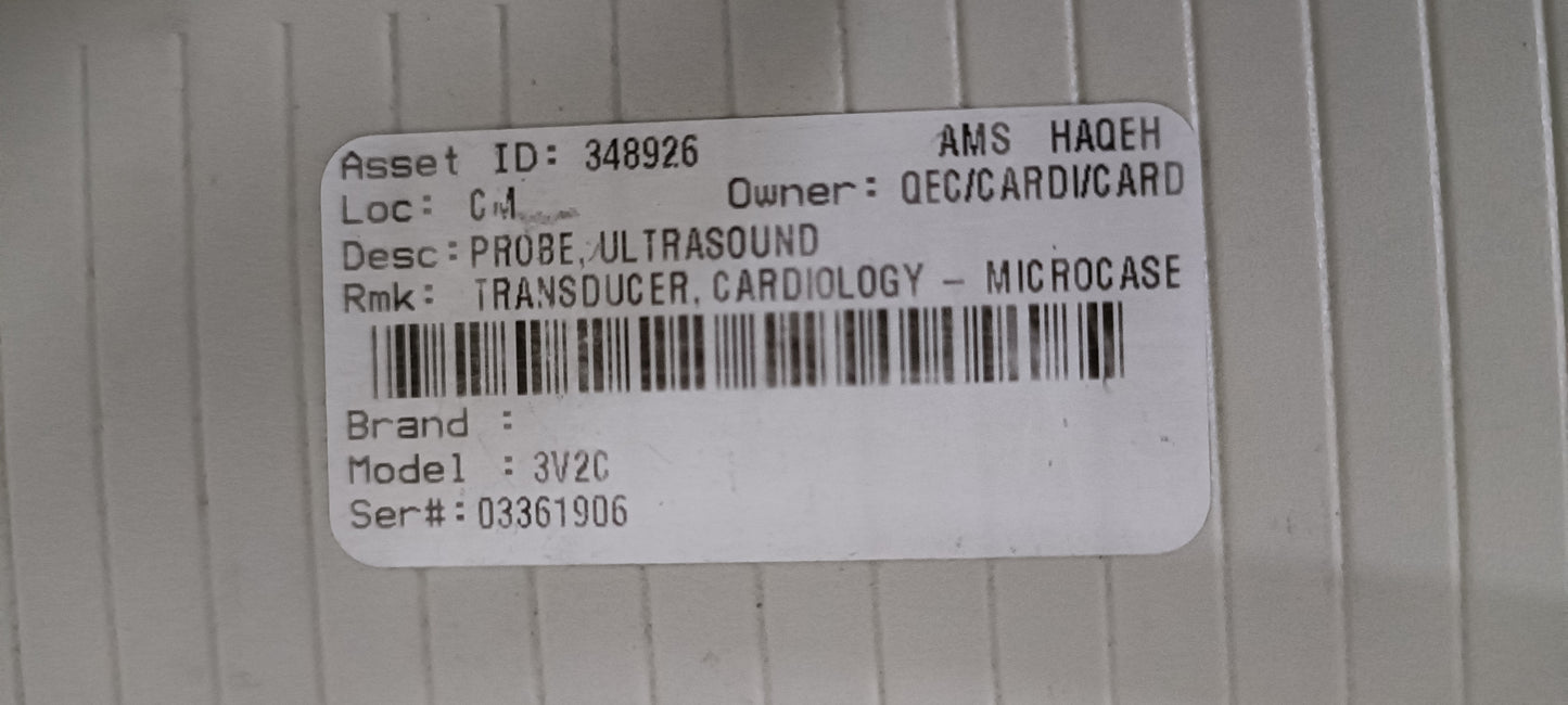 Siemens acuson 3v2c sn. 03361906 UC dxb
