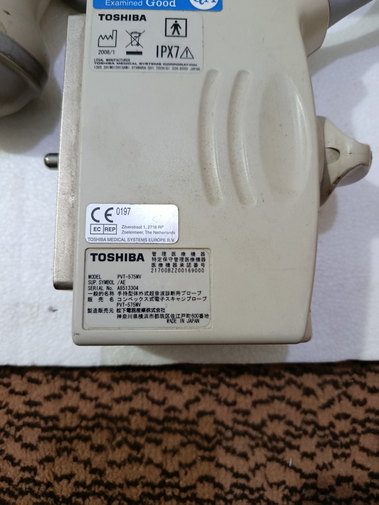 P..Toshiba PVT-375MV 4D Probe UC