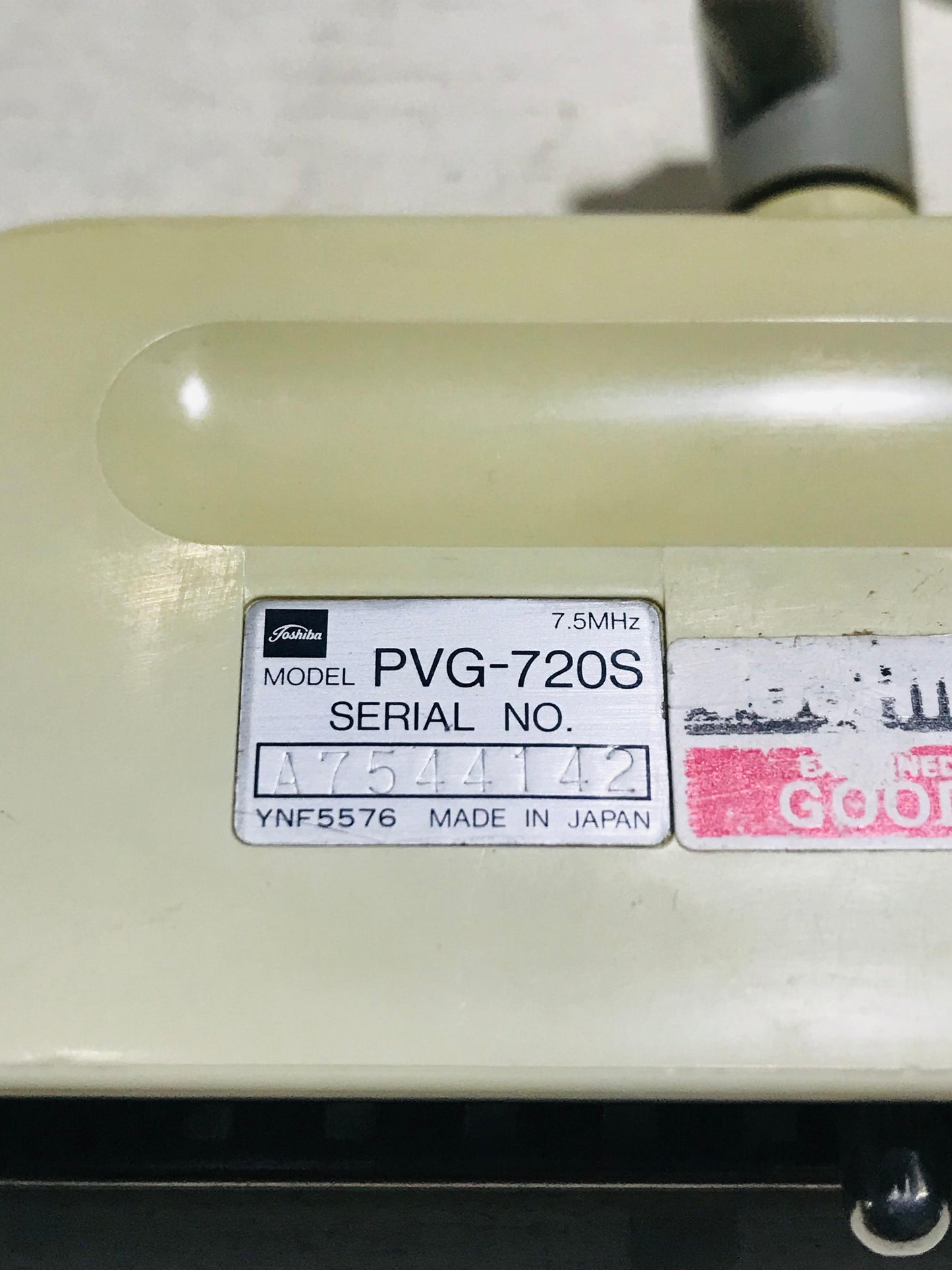 ...Toshiba PVG-720S Linear Probe UC