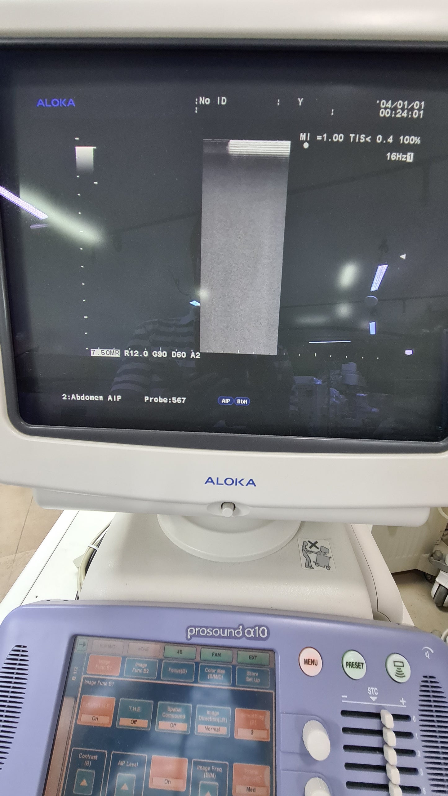 Z..Aloka UST-5413 linear probe uc SN. X0045637 checked