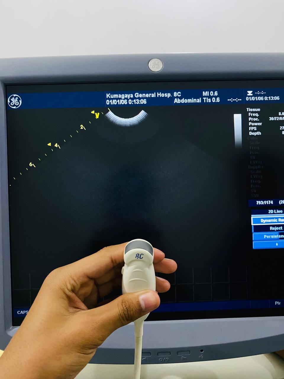 ..GE 8C Micro convex arrange ultrasound transducer. Mfg 2013