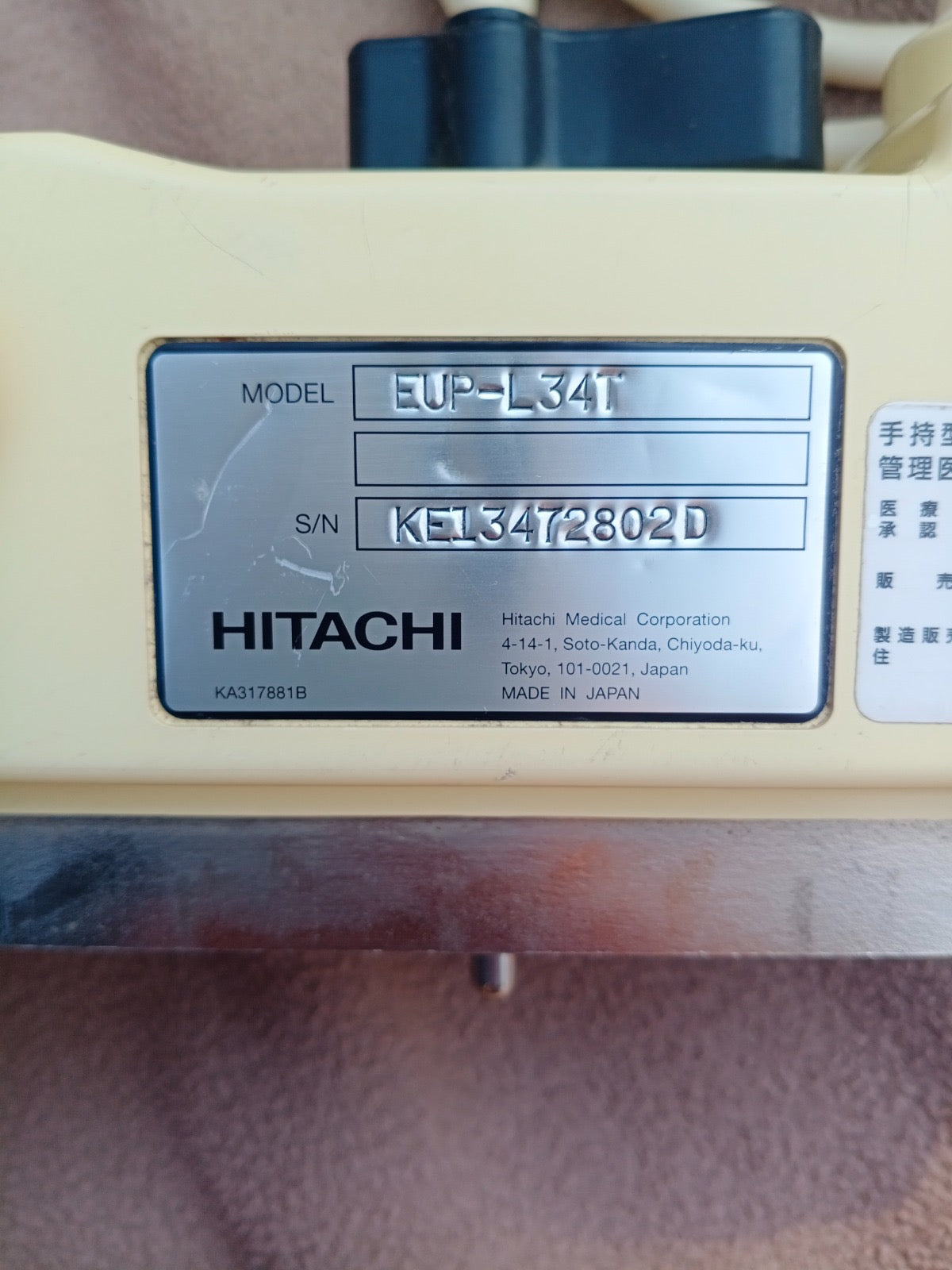 ..Hitachi EUP-L34T linear probe - Japan Medical Company LTD