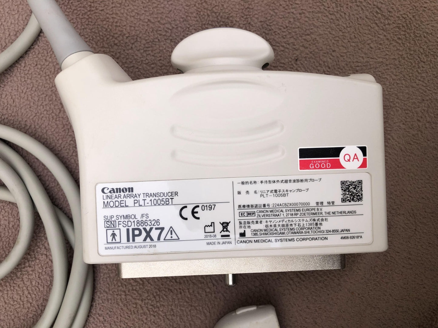 Toshiba linear probe PLT-1005BX - Japan Medical Company LTD