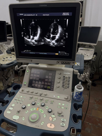 Toshiba Aplio XG Ultrasound machine with adult cardiac probe