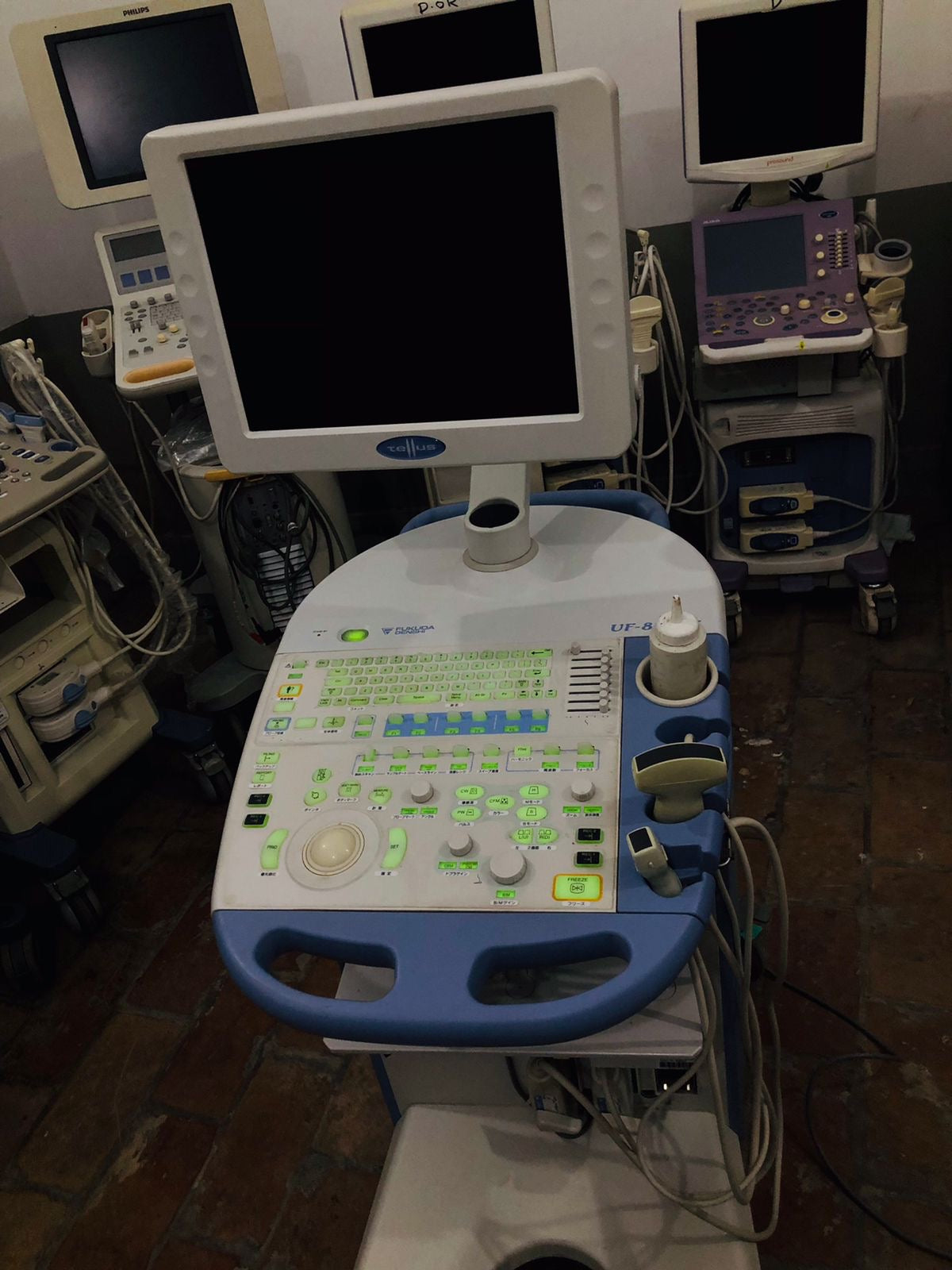 Fukuda Denshi UF-870 AG with convex and cardiac probes, aslo can sell it's parts and probes