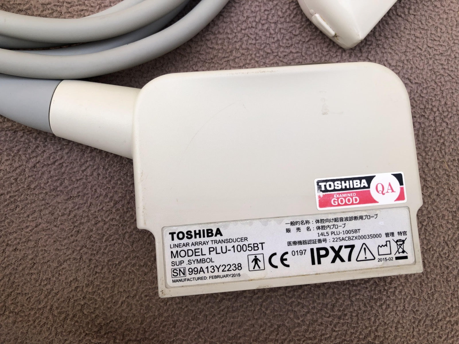 Toshiba PLU-1005BT linear array probe - Japan Medical Company LTD