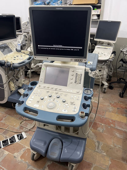 Toshiba Aplio XG Ultrasound machine with adult cardiac probe