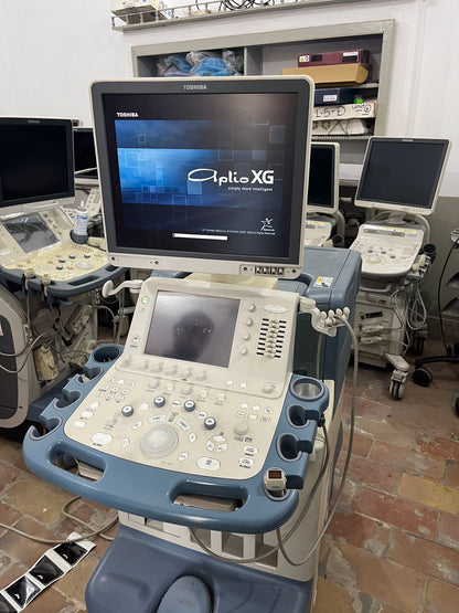 Toshiba Aplio XG Ultrasound machine with adult cardiac probe