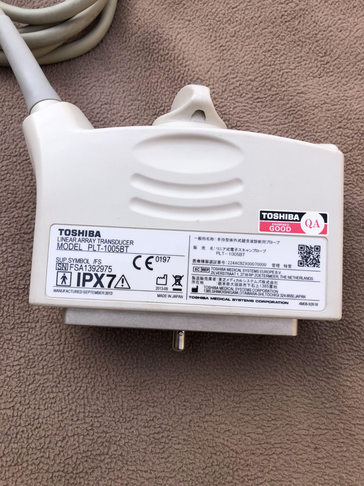 Toshiba linear probe PLT-1005BT - Japan Medical Company LTD