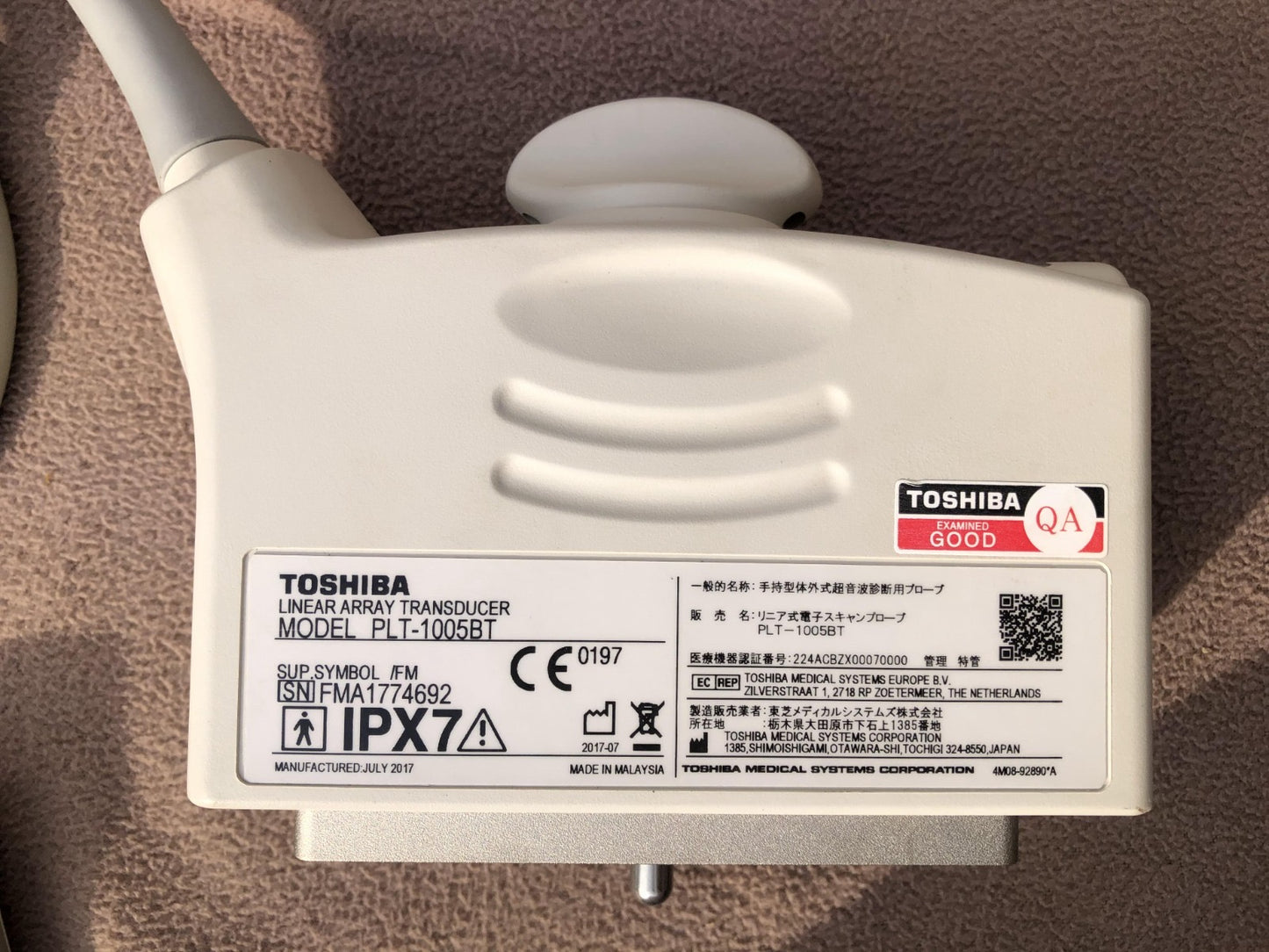 Toshiba linear probe PLT-1005BT - Japan Medical Company LTD