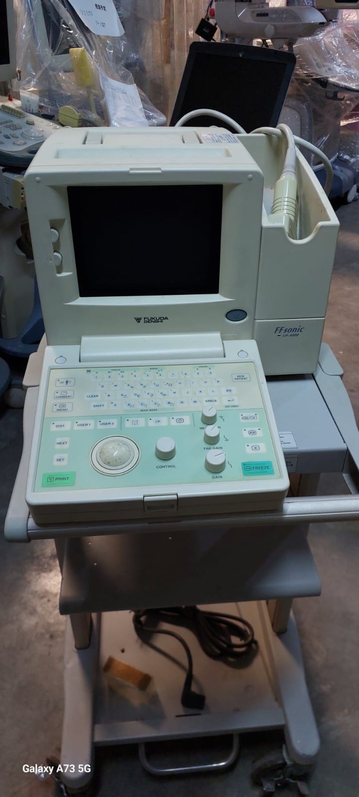 Fukuda Denshi UF-4000 Black and white ultrasound with convex probe