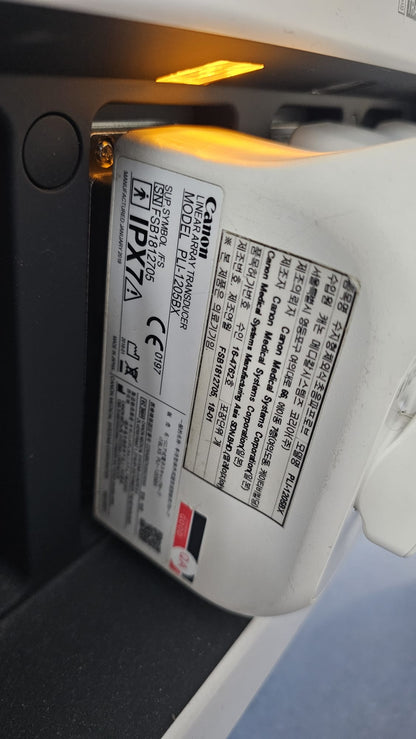 Canon i18LX5 model: PLI-1205BX Linear array transducer Mfg: 01-2018 UC