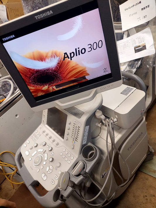 Toshiba Aplio 300 with convex linear probes.(PVT-375BT, PLT-805AT) - Japan Medical Company LTD