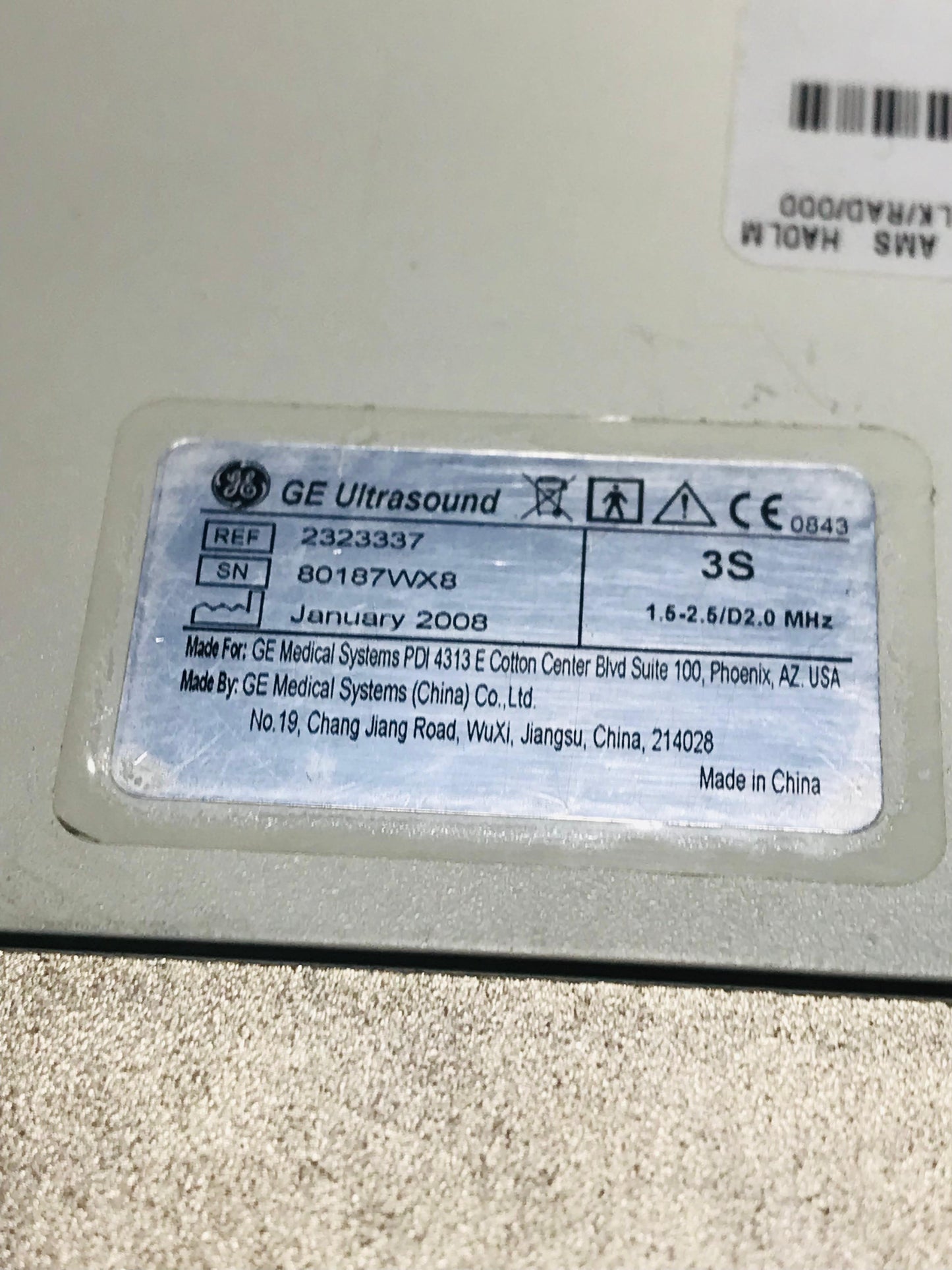 Ge 3S Cardiac Probe UC