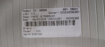Siemens acuson 3v2c sn. 03361906 UC dxb