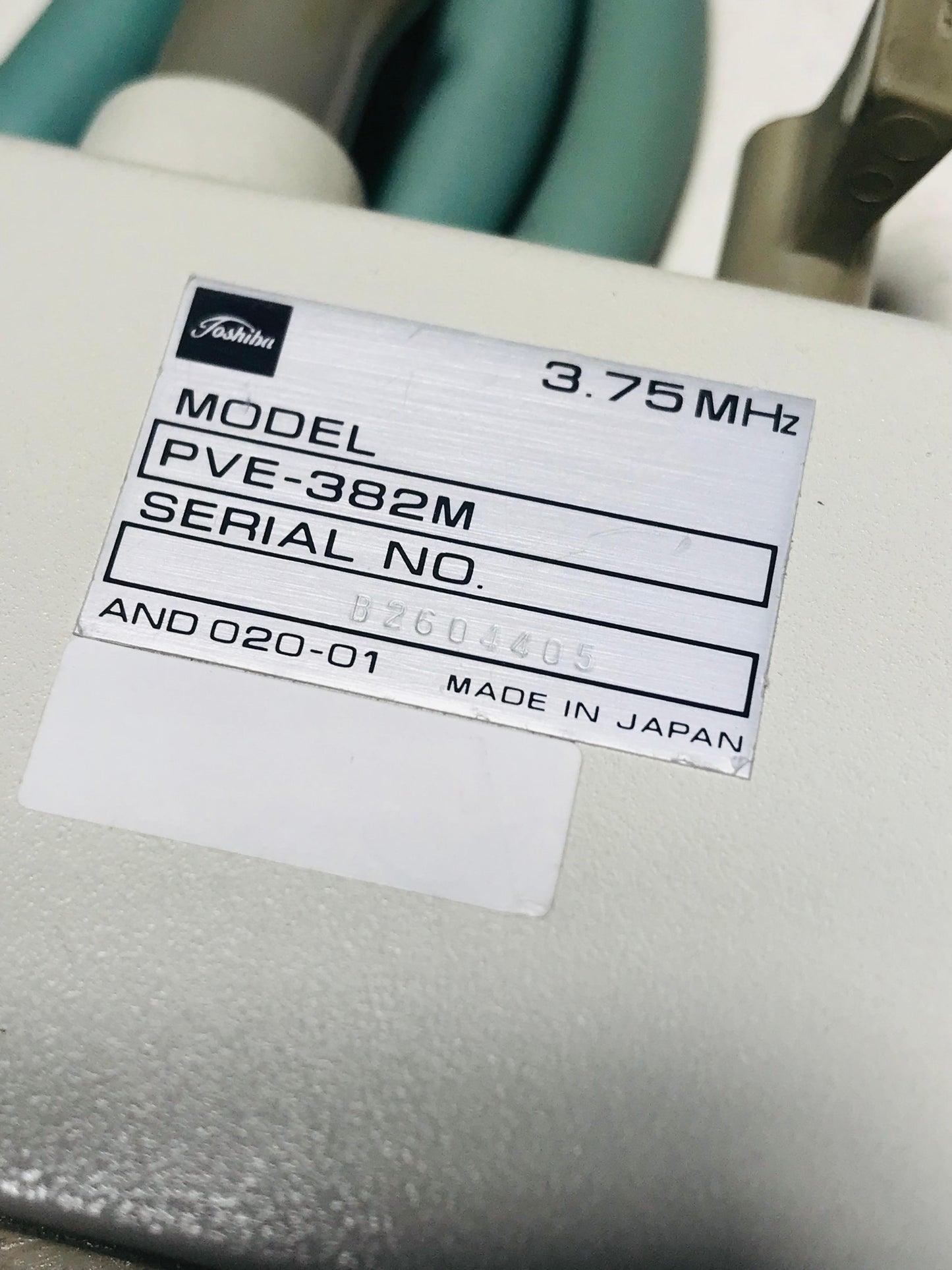 ...Toshiba PVE-382 Micro Convex Probe UC