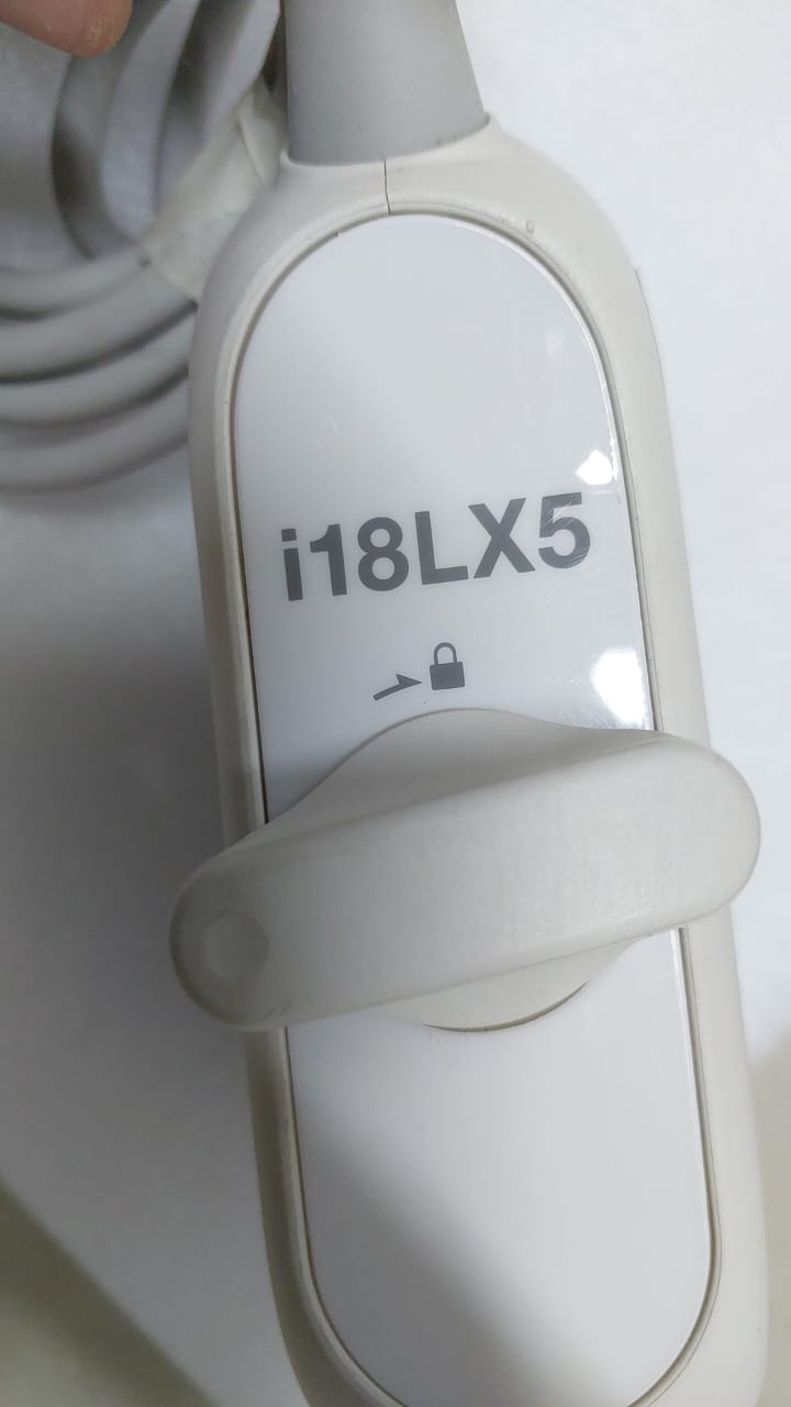 Canon i18LX5 model: PLI-1205BX Linear array transducer Mfg: 01-2019 UC