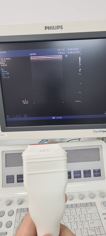 Philips L12-3 prob checked Ultrasound Transducer SN.2PFNQ PN. 453561182101