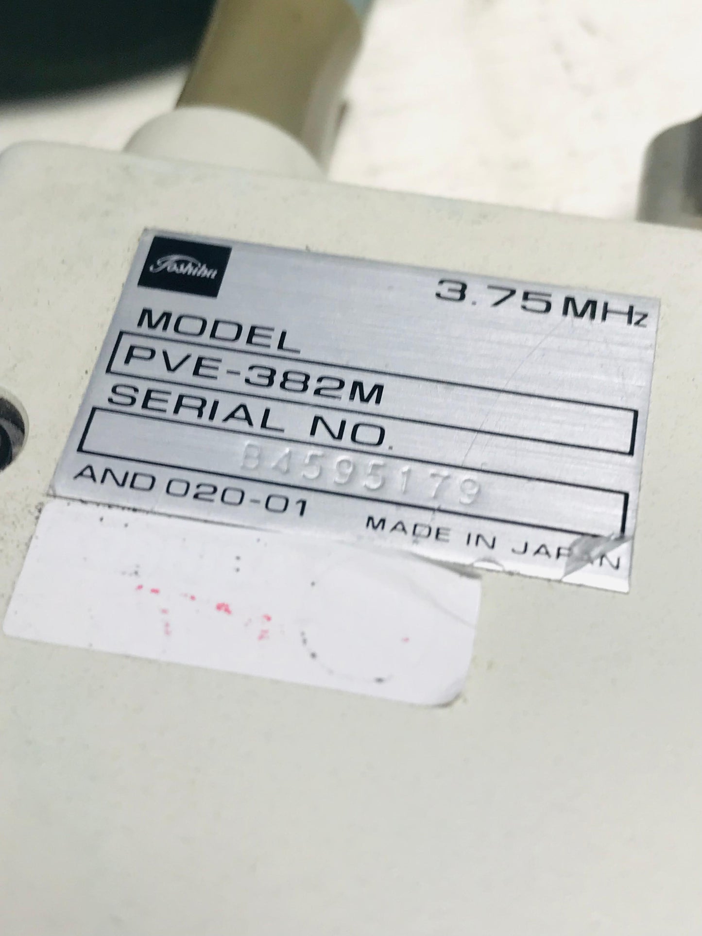 ...Toshiba PVE-382M Micro Convex Probe UC