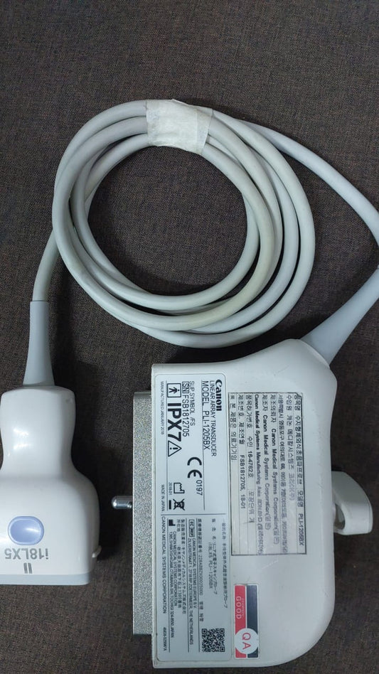 Canon i18LX5 model: PLI-1205BX Linear array transducer Mfg: 01-2018 UC