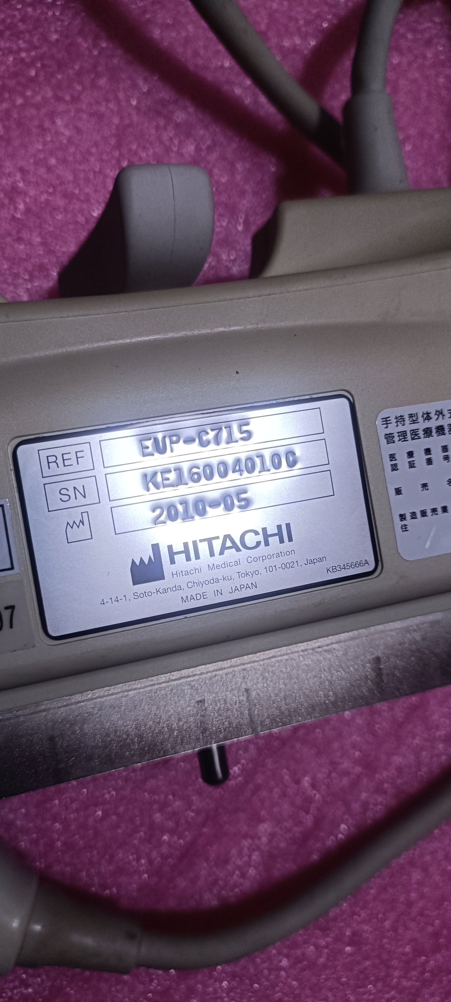 Hitachi EUP-c715 sn. KE160040100 convex probe UC dxb is