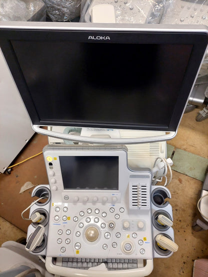 Hitachi Aloka F75  with Convex UST-9147, Convex UST-9130, Linear UST-5415, And Adult Cardiac Probe. - Japan Medical Company LTD