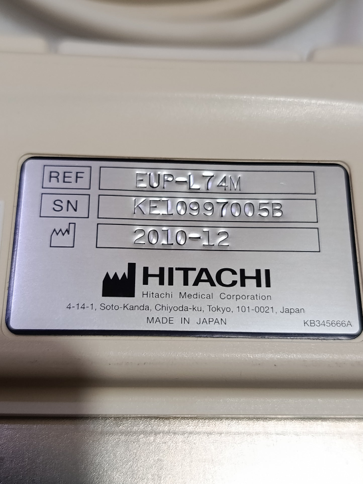 P : Hitachi EUP-L74M Linear Probe UC