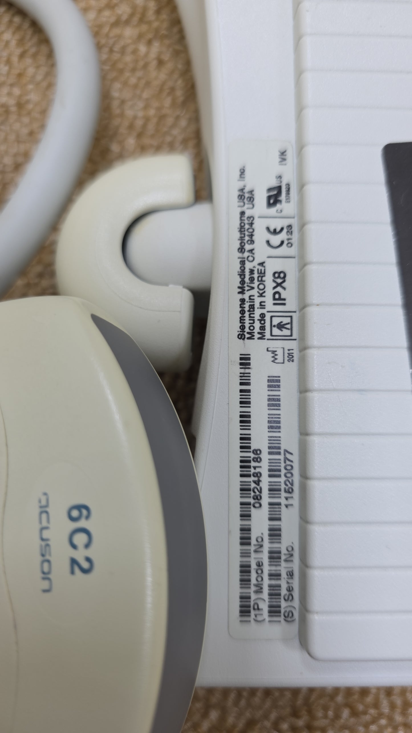 Siemens Acuson 6C2 Ultrasound Probe MFg: 2011 DXB checked ok