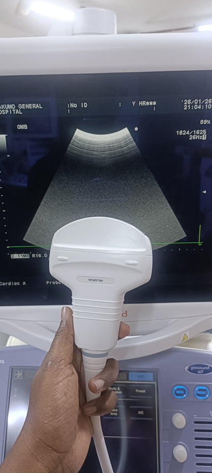 Aloka UST-9130 convex probe sn. X0003700 checked dxb - Japan Medical Company LTD