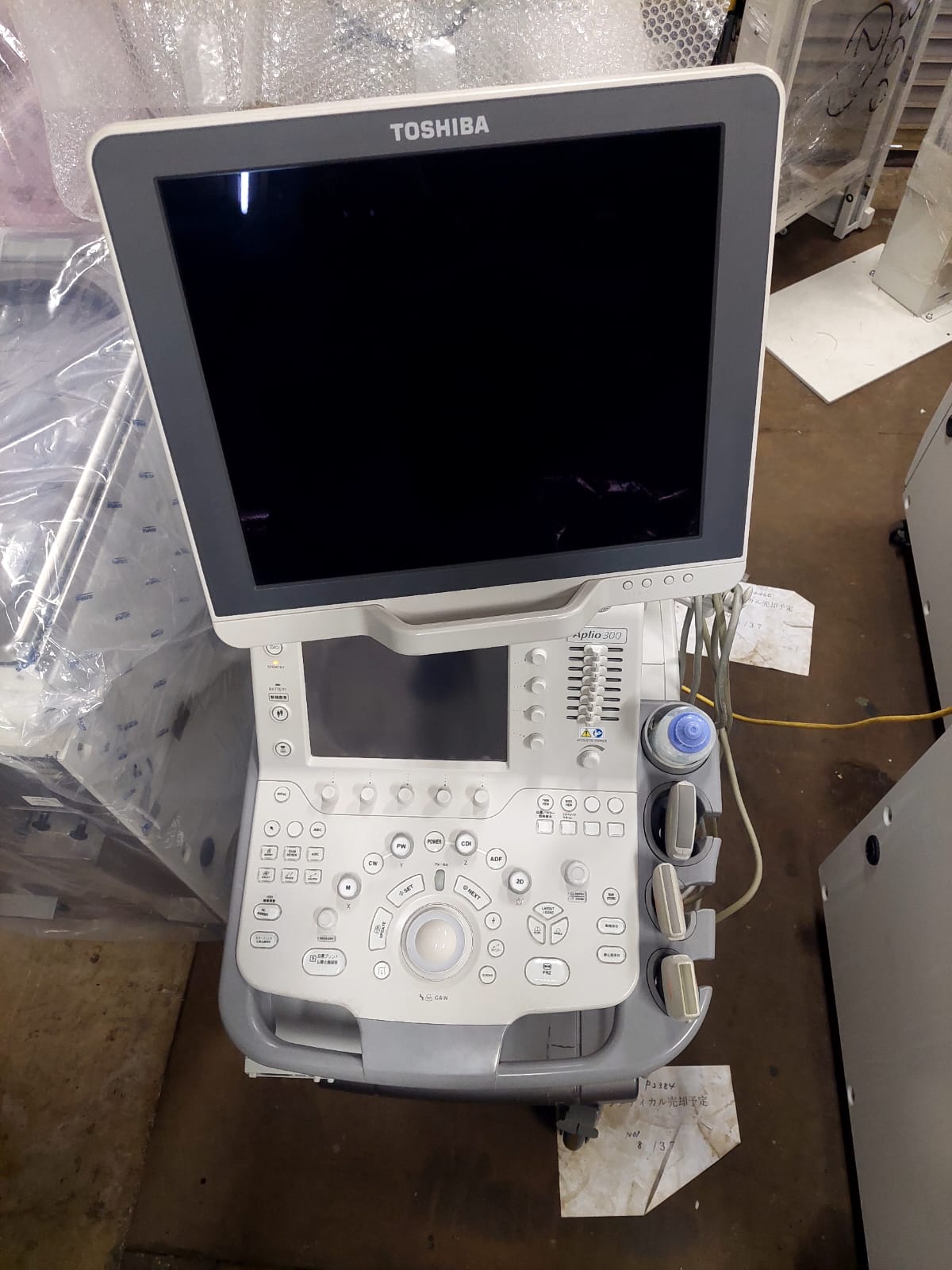 Toshiba Aplio 300 with convex(PVT-375BT), PLT(704AT), PLT(805AT) probes. - Japan Medical Company LTD