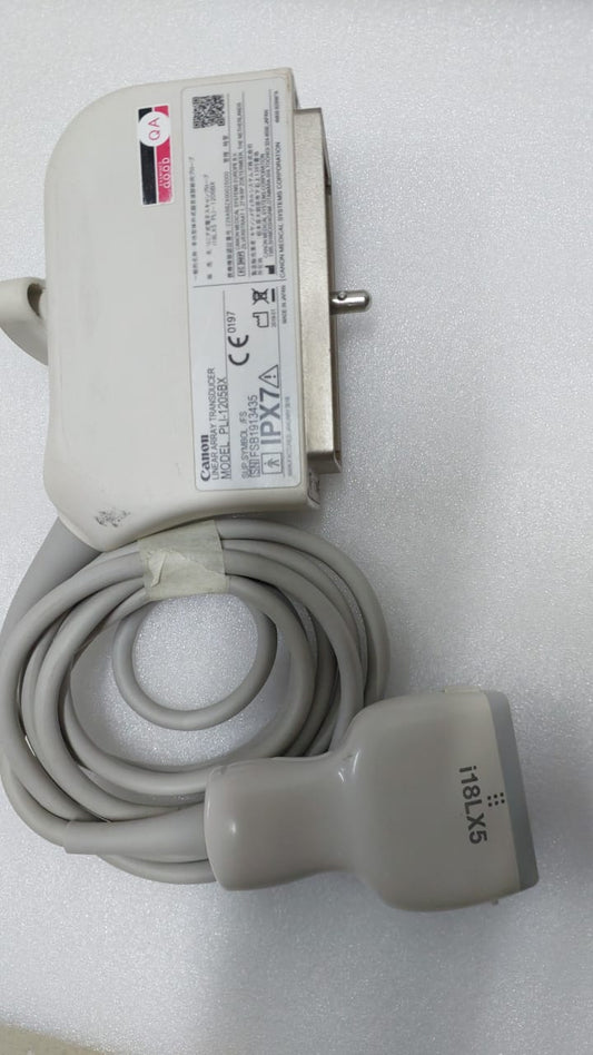 Canon i18LX5 model: PLI-1205BX Linear array transducer Mfg: 01-2019 UC